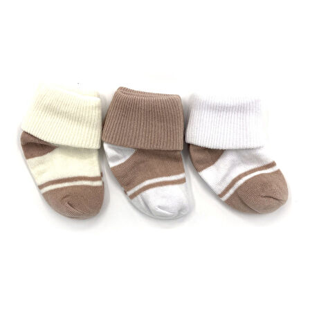 BBS Kıvrık 3'lü Bebe Çorap 120