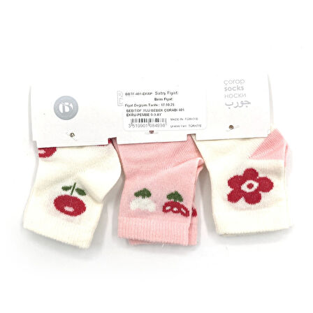 Bebitof 3'lü Bebek Çorabı 401