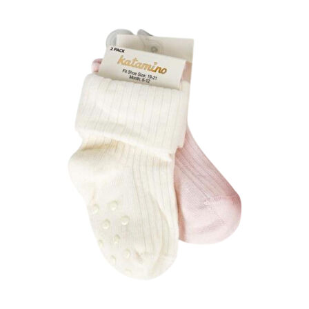 Katamino 2'li Kız Bebek Çorap 44109