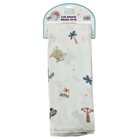 Sebi Bebe Çok Amaçlı Müslin Örtü 100x120 Cm