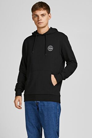 JACK&JONES 12205081 YUVARLAK ARMALI KAPSONLU IP BAGLAMALI KANGURU CEP SWEAT