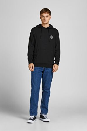 JACK&JONES 12205081 YUVARLAK ARMALI KAPSONLU IP BAGLAMALI KANGURU CEP SWEAT