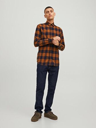 JACK&JONES 12212128 KARELI UZUN KOL GOMLEK