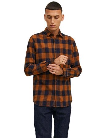 JACK&JONES 12212128 KARELI UZUN KOL GOMLEK