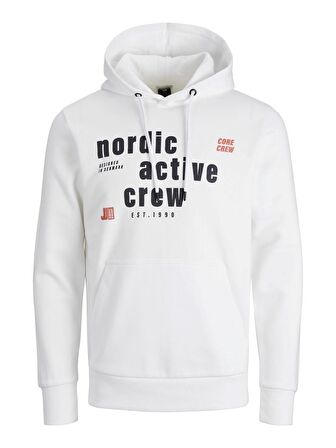JACK&JONES 12221718 ONU YAZILI KAPSONLU KANGURU CEP SWEAT