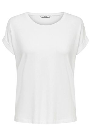 ONLY 15106662 ACIK YAKA KOL KATLAMALI KISA KOL TSHIRT