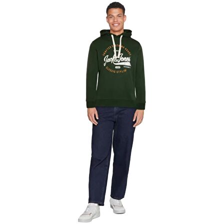 JACK&JONES 12236178 KAPUSONLU ON YAZILI SWEAT