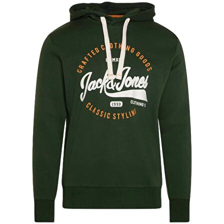 JACK&JONES 12236178 KAPUSONLU ON YAZILI SWEAT