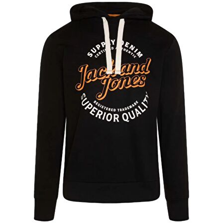 JACK&JONES 12236178 KAPUSONLU ON YAZILI SWEAT