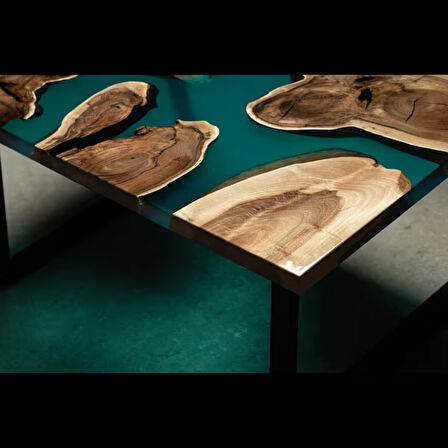 1500 gram Wood Epoxy Quatro Maxi/ Kalın Döküm Şeffaf Epoksi Reçine Sehpa, Masa Için (YENİ)