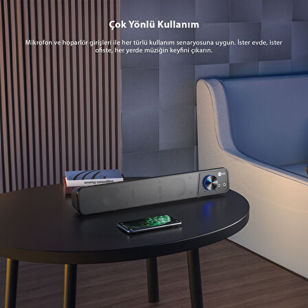 Lecoo DS111 Kablolu (USB + 3.5mm Jack Girişli) 6W Soundbar Hoparlör