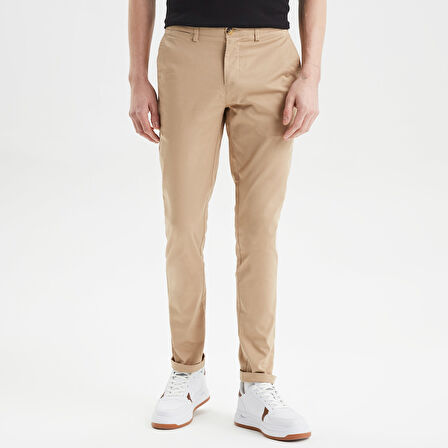 Nautica Erkek Bej Slim Fit Chino Pantolon