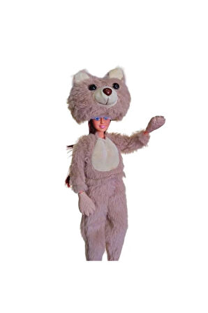 Kutulu Aksesuarlı Hayvan Kostümlü Bebek Ayı - Oyuncak Peluş Ayı Gibi Bebek