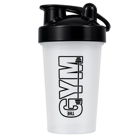 Gym Shaker 550 ML Ölçekli ve Sızdırmaz Kapaklı Protein Shaker 2'li Set (Siyah+Şeffaf)