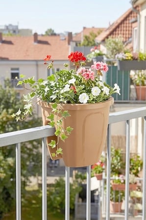Dekoratif Balkon Korkuluk Saksısı Oval 1 Adet