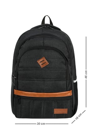Su Gecirmez Cordura Kumas Punterez Dikisli Laptop ve Suluk Bolmeli Gunluk ve Okul Sirt Cantasi