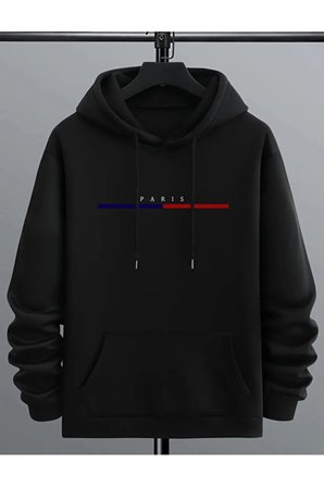 Unisex Paris Baskılı Oversize Sweatshirt