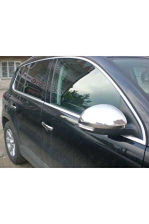 VW Tiguan Krom Ayna Kapağı 2 Parça 2007-2016 Paslanmaz Çelik