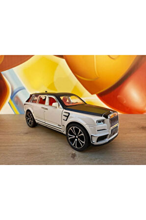 Oyuncak Metal Işıklı Ses Efektli 1:24 Rolls Royce Jeep Araba Die Cast Koleksiyonluk 18CM