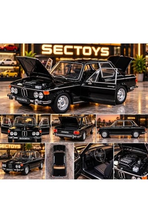 1:24 BMW 2002 Ti Diecast Model Araba Açılan Kapı Bagaj Kaput BMW Klasik Model Araba