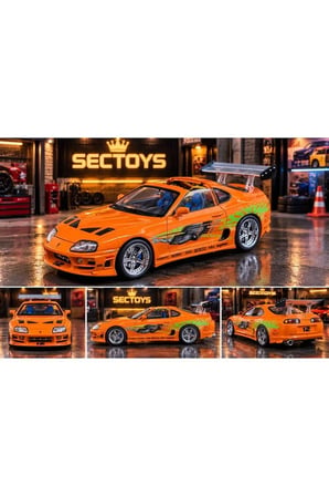 Hızlı ve Öfkeli Fast and Furious 1995 Toyota Supra Model Araba 1:24 Ölçek