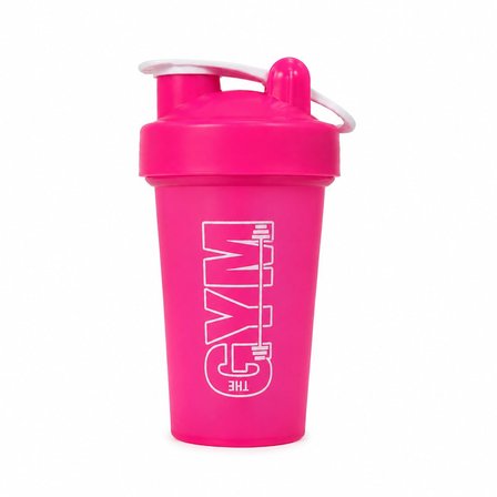 Gym Shaker 550 ML Ölçekli ve Sızdırmaz Kapaklı Protein Shaker 2'li Set (Siyah+Pembe)