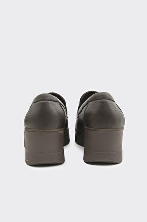 Dolgu Taban Hakiki Deri Kadın Casual Ayakkabı