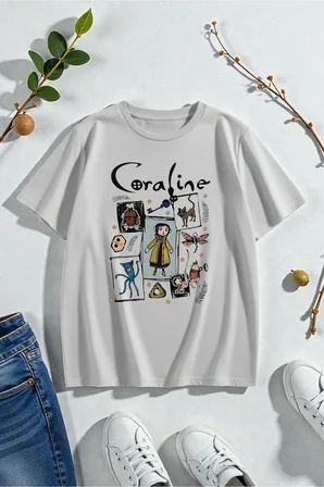 Unisex Carolıne Baskılı Tasarım Tshirt