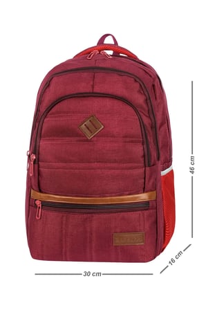 Su Gecirmez Cordura Kumas Punterez Dikisli Laptop ve Suluk Bolmeli Gunluk ve Okul Sirt Cantasi