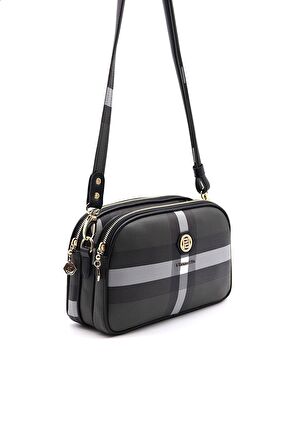 Silver Polo  Kadın  745-35240 SILVER POLO ÇAPRAZ ÇANTA MK129 SİYAH-MAT SİYAH