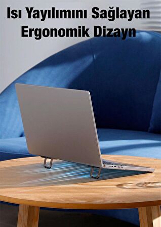 Baseus Çinko Alaşım 2 Adet Set 5MM Yükseklik Ayarlı Laptop Standı Macbook Notebook İpad Stand Ayağı