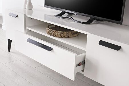 Mercan MDF Modern Çekmeceli Tv Sehpası 160cm