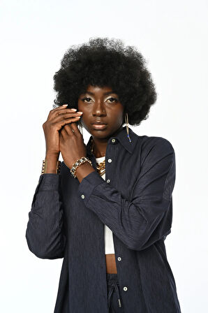 KADIN OVERSİZE DÜZ GÖMLEK