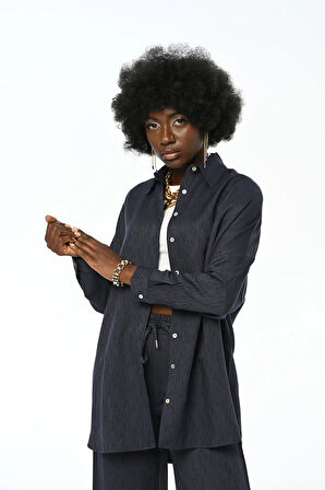 KADIN OVERSİZE DÜZ GÖMLEK