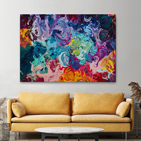 Modern Tarz Yağlıboya Görünüm Dekoratif Kanvas Duvar Tablosu-3524