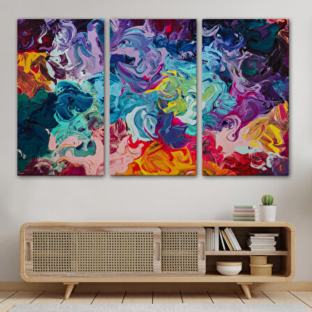 Modern Tarz Yağlıboya Görünüm Dekoratif Kanvas Duvar Tablosu-3524