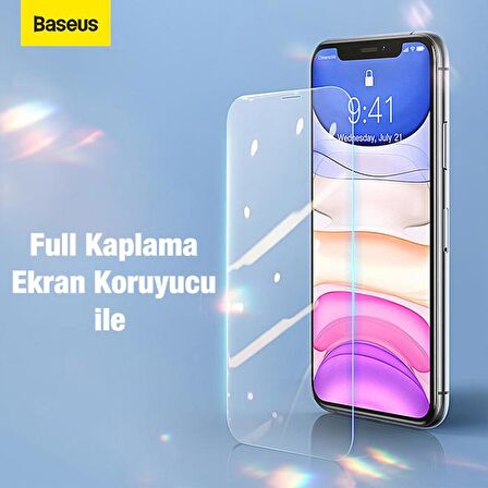 Baseus iPhone 11 Magsafe Kılıf Ve Full Ekran Koruyucu Set Parmak İzi Bırakmaz Magsafe İphone 11 Kılıf