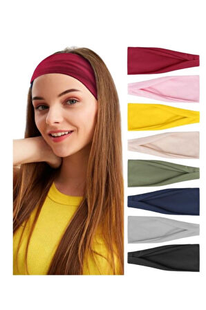 Elastik Yoga Bandı Spor Ter Bandı Kadın Erkek Koşu Spor Bandaj Kafa Bantları