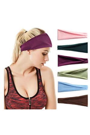Elastik Yoga Bandı Spor Ter Bandı Kadın Erkek Koşu Spor Bandaj Kafa Bantları