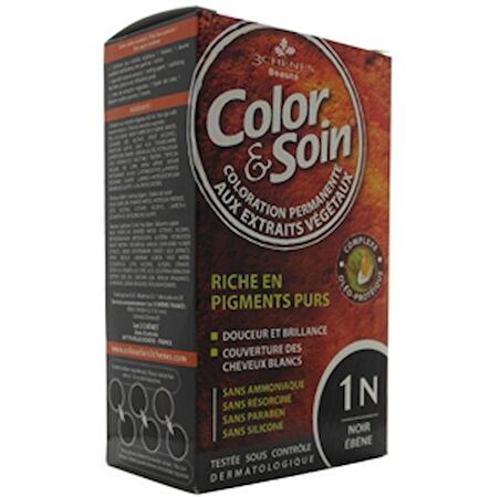 Color and Soin Tamamen Bitkisel Organik Saç Boyası 1N Siyah Güzellik