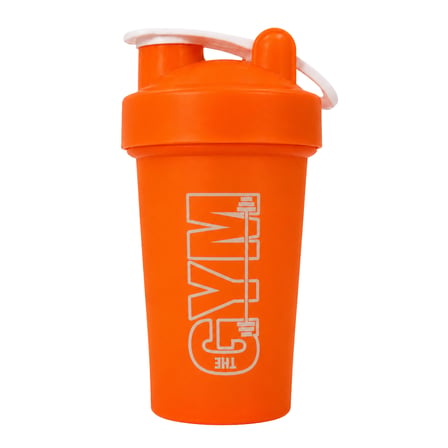 Gym Shaker 550 ML Ölçekli ve Sızdırmaz Kapaklı Protein Shaker 2'li Set (Turuncu+Mavi)