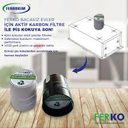 Bacasız Evler Için Uzun Ömürlü Karbon Filtre(SİYAH)