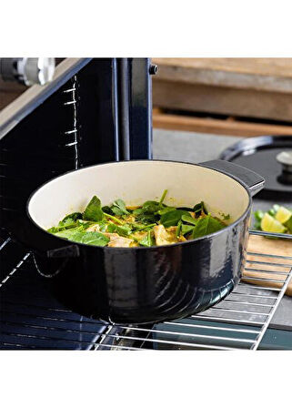 Kitchenaid Siyah Döküm Demir Tencere 26 cm