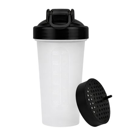 King Of The Gym Shaker 650 ML Ölçekli ve Sızdırmaz Kapaklı Protein Shaker 2'li Set (Şeffaf+Sarı)