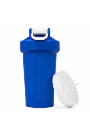 Just Shaker 550 ML Ölçekli ve Sızdırmaz Kapaklı 2'li Set (Turuncu+Mavi)
