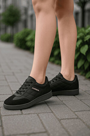 Günlük Unisex Sneaker Bağcıklı Dikiş Detaylı Oval Burun Tırtıklı Taban Hafif Spor Ayakkabı 353