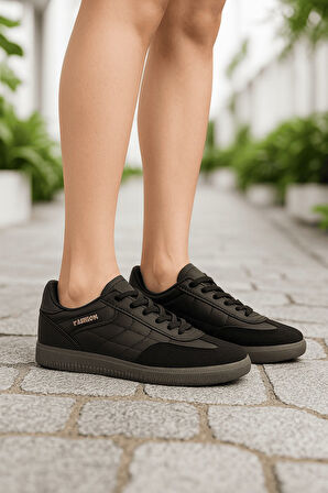 Günlük Unisex Sneaker Bağcıklı Dikiş Detaylı Oval Burun Tırtıklı Taban Hafif Spor Ayakkabı 353