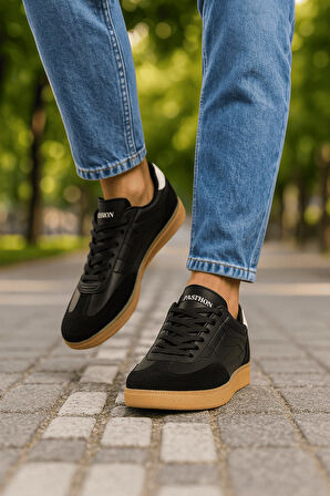 Günlük Unisex Sneaker Bağcıklı Dikiş Detaylı Oval Burun Tırtıklı Taban Hafif Spor Ayakkabı 353