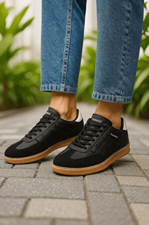 Günlük Unisex Sneaker Bağcıklı Dikiş Detaylı Oval Burun Tırtıklı Taban Hafif Spor Ayakkabı 353