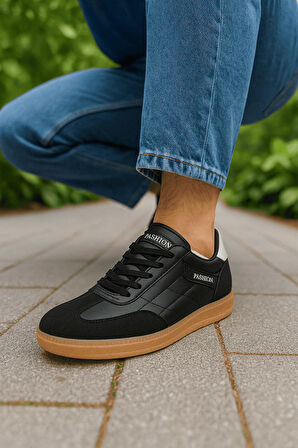 Günlük Unisex Sneaker Bağcıklı Dikiş Detaylı Oval Burun Tırtıklı Taban Hafif Spor Ayakkabı 353